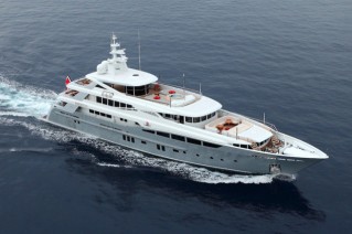 2 Ladies superyacht - view from above